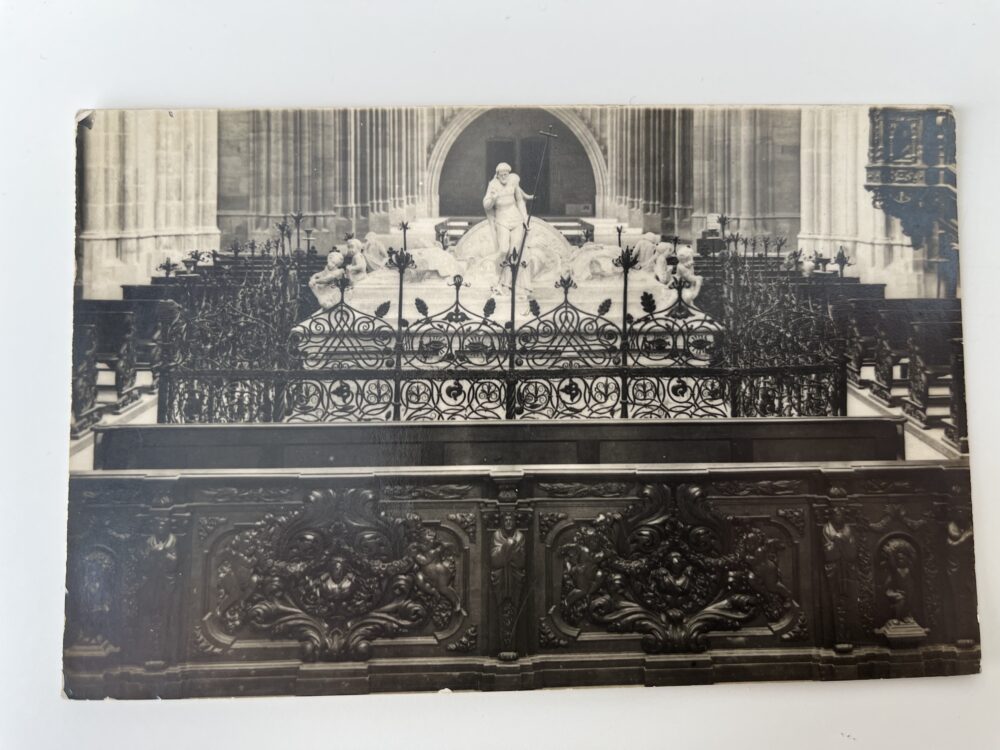 Pohlednice Praha - Hrobka z bílého mramoru, Colinovo mauzoleum