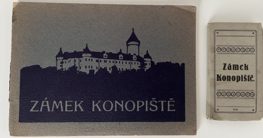 Leporelo, album Zámek Konopiště, okres Benešov 2 ks 1.pol.20 stol.
