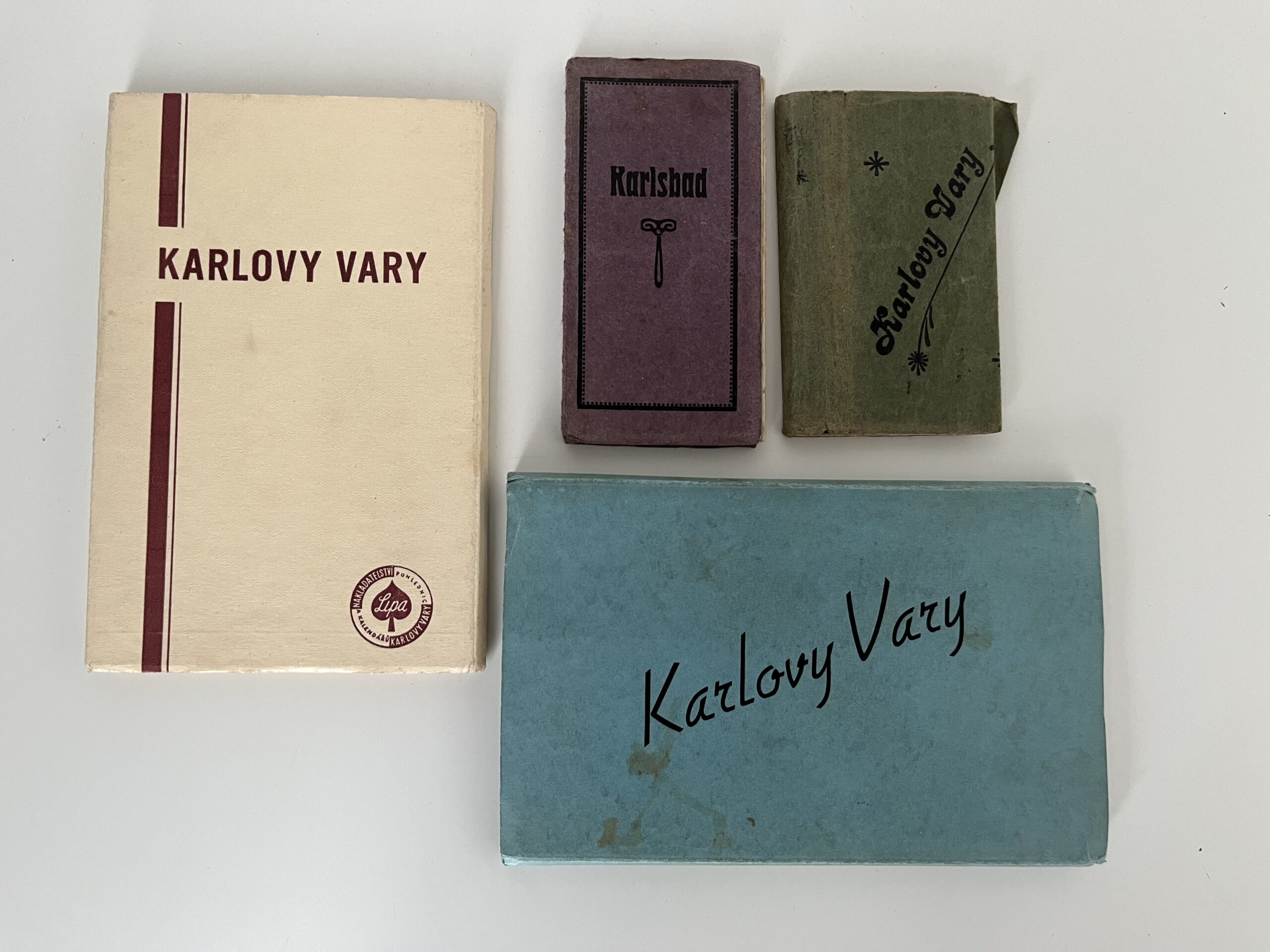 Leporelo Karlovy Vary, nakladatelství Lípa 4 ks 1.pol.20 stol.