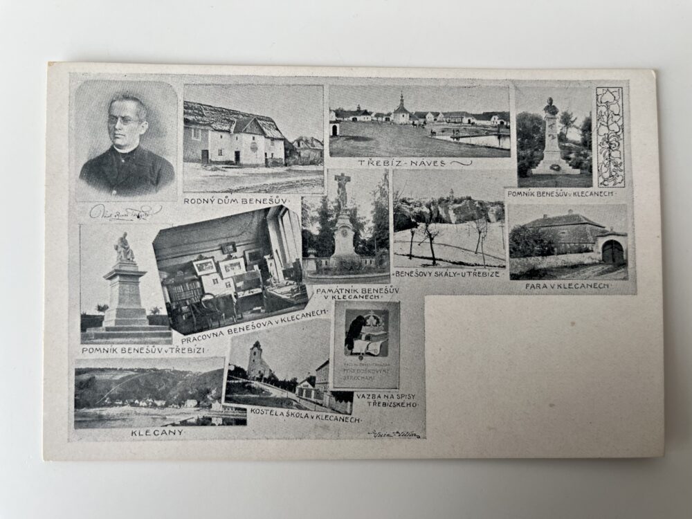 Pohlednice Klecany, okres Praha východ Třebíz, okres Kladno koláž