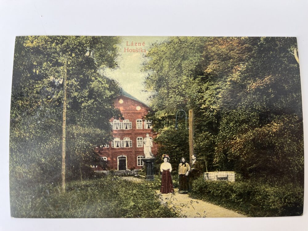 Pohlednice místopis Lázně Houštka - Lázeňský dům okr. Praha východ
