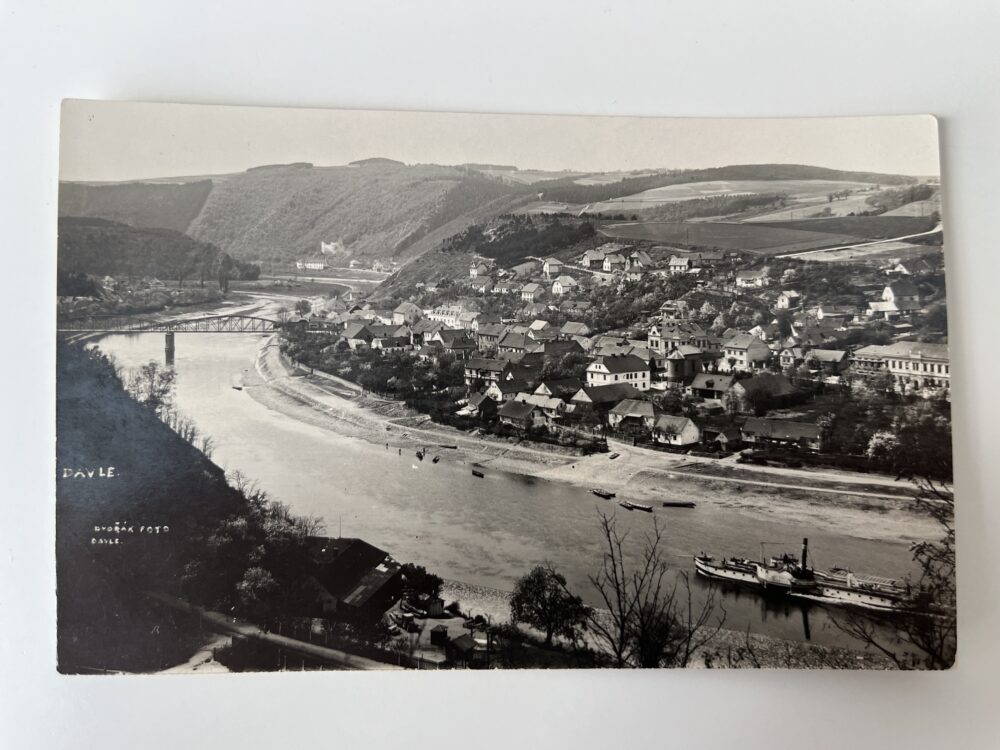 Pohlednice místopis DAVLE městys V okr. Praha západ