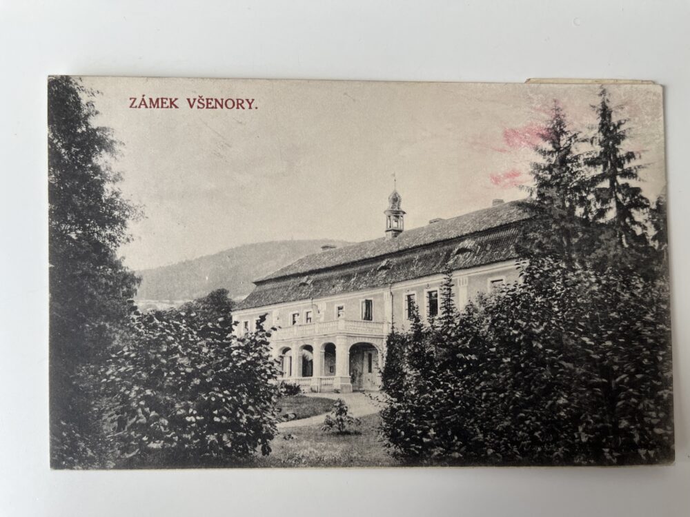 Pohlednice místopis Zámek Všenory, okr. Praha západ