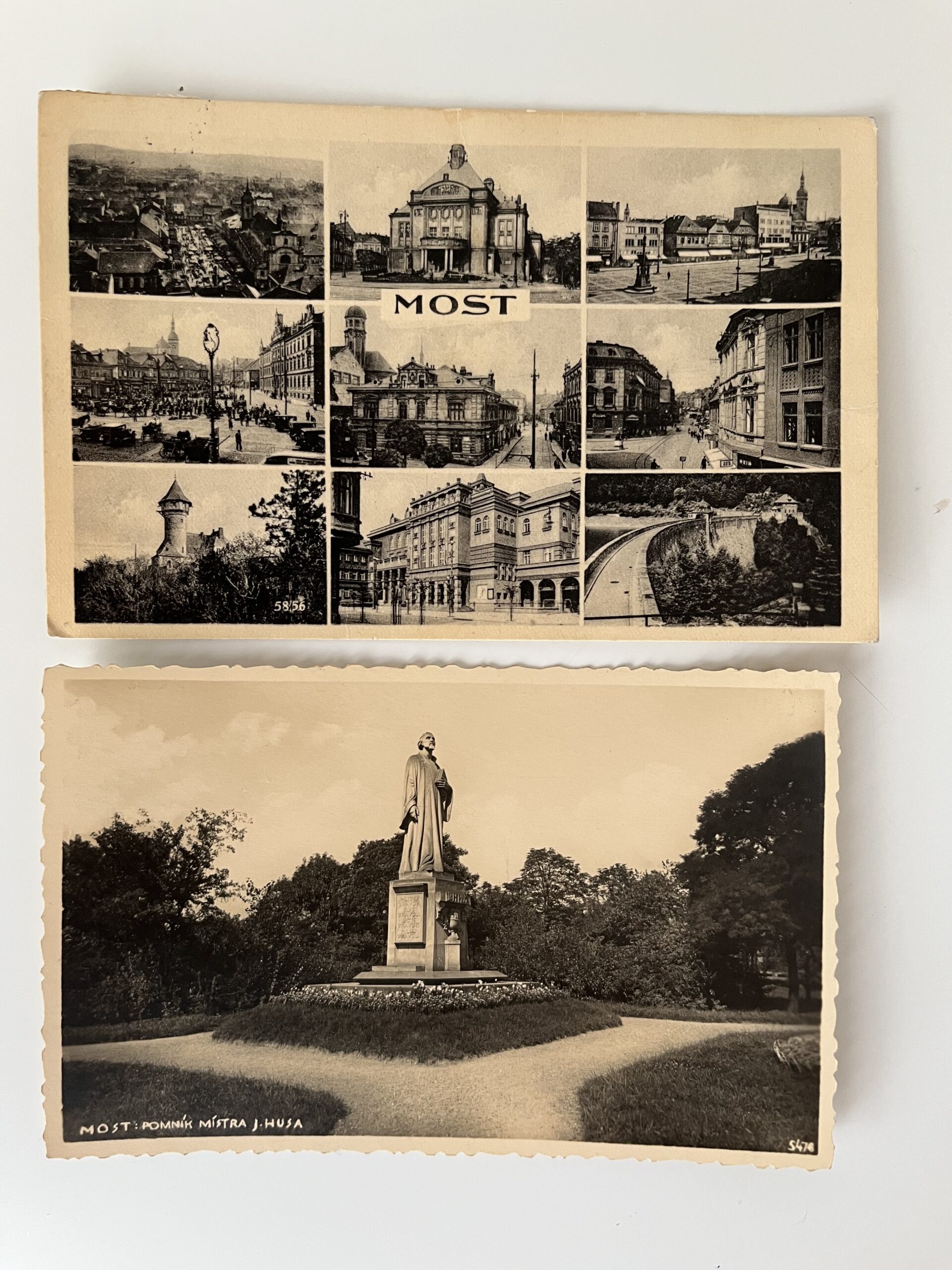 Pohlednice Most - Hněvín, doly, Restaurace Zdař Bůh, 1.pol.20.st. - Obrázek 3