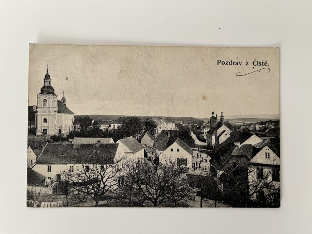 Pohlednice místopis Čistá, okres Rakovník celkový pohled RU