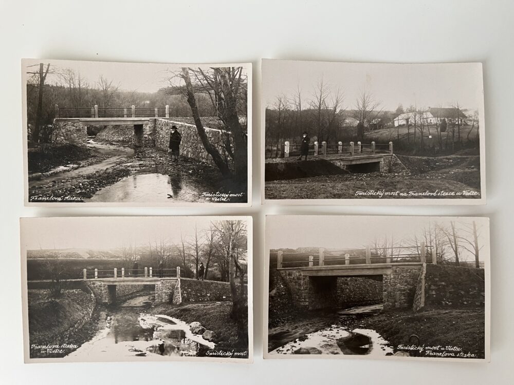 Pohlednice Turistický most u Vestce Franzlová stezka, okr.Příbram 4ks