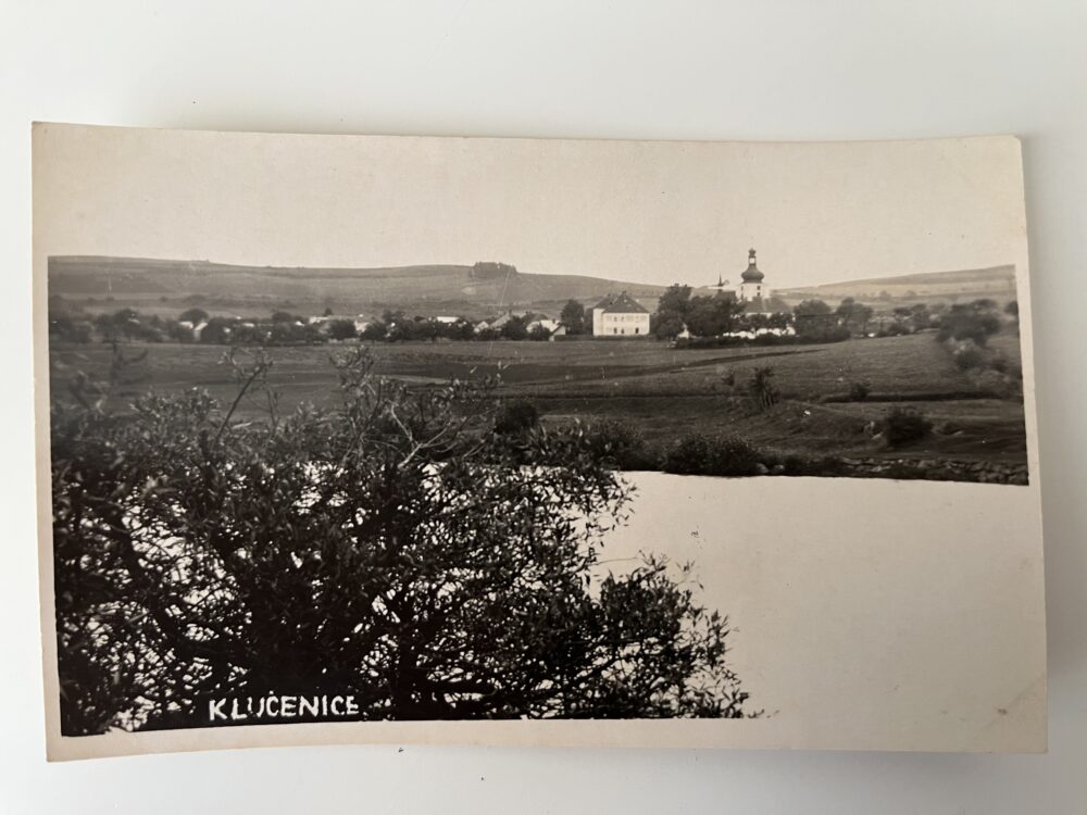 Pohlednice místopis - KLUČENICE, okres Příbram r. 1937