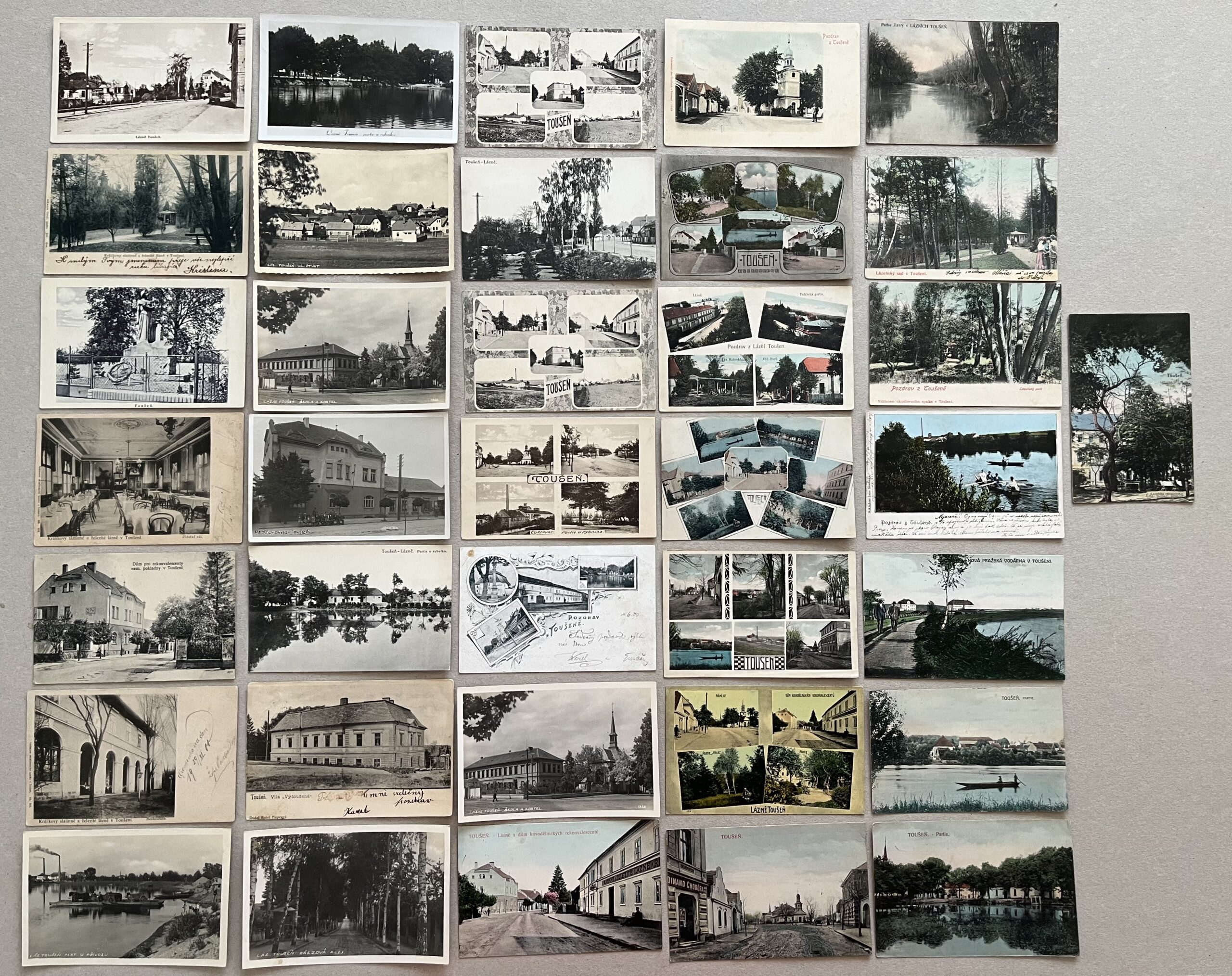 Pohlednice Toušeň - Lázně Cukrovar Ozdravovna okres Praha východ 36 ks
