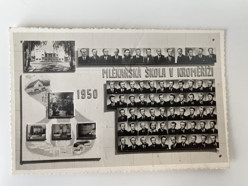 Fotografie Tablo Mlékařská škola v Kroměříži, 1950