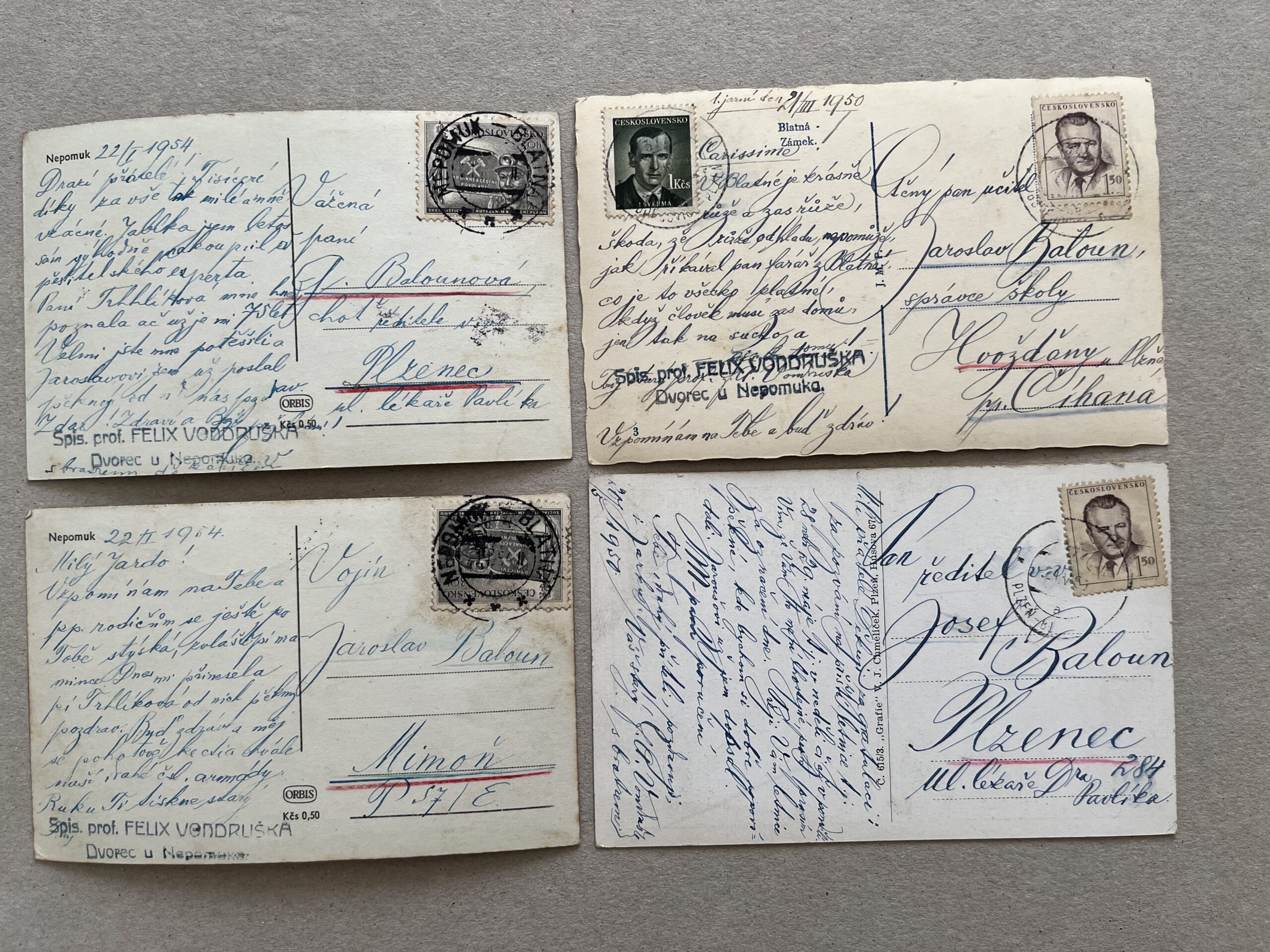 Pohlednice Nepomuk a okolí, Blatná zámek, Lázně Luhačovice 10 ks - Obrázek 9