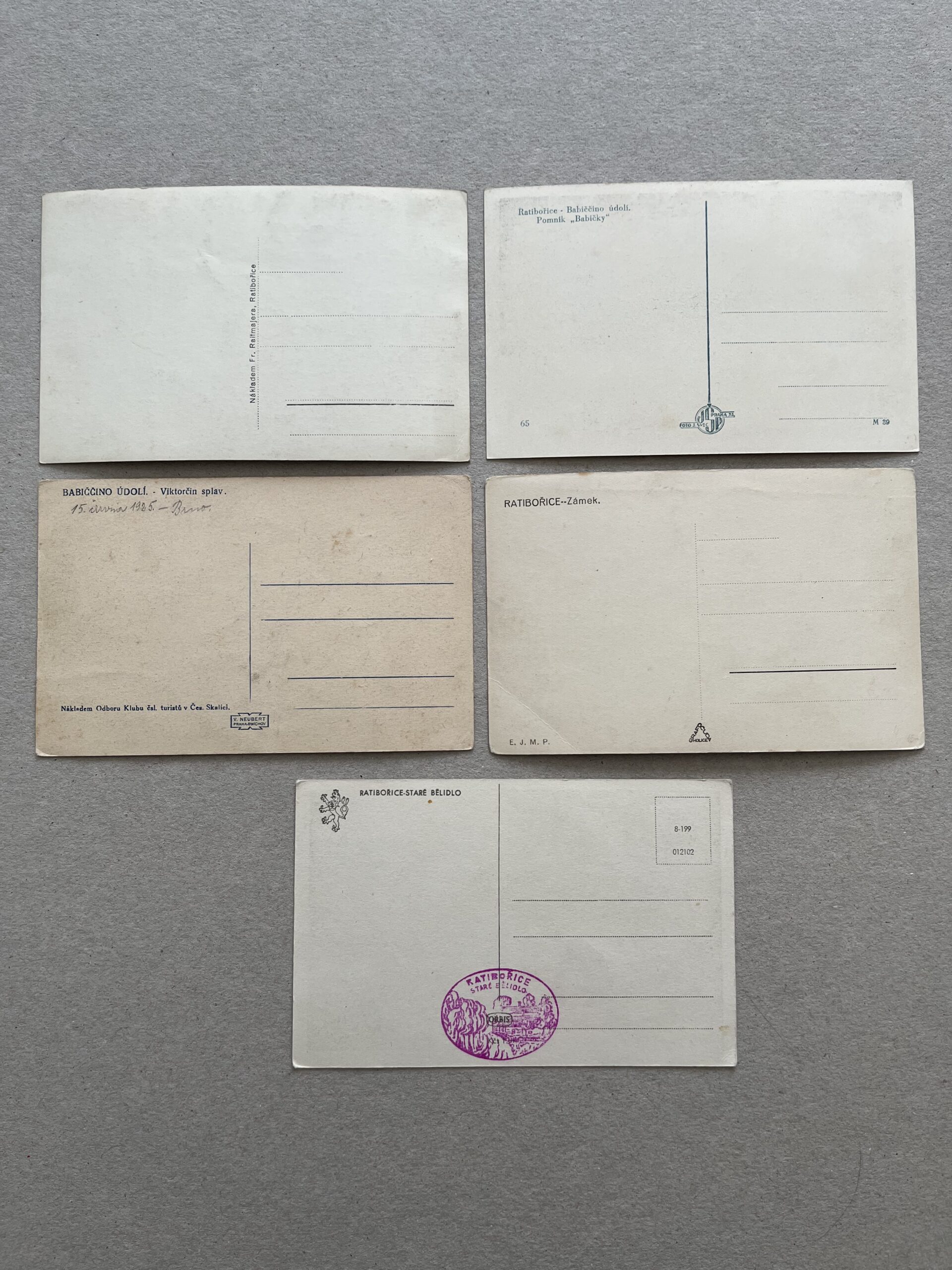 Pohlednice, leporelo, album Ratibořice - Babiččino údolí, razítko - Obrázek 14