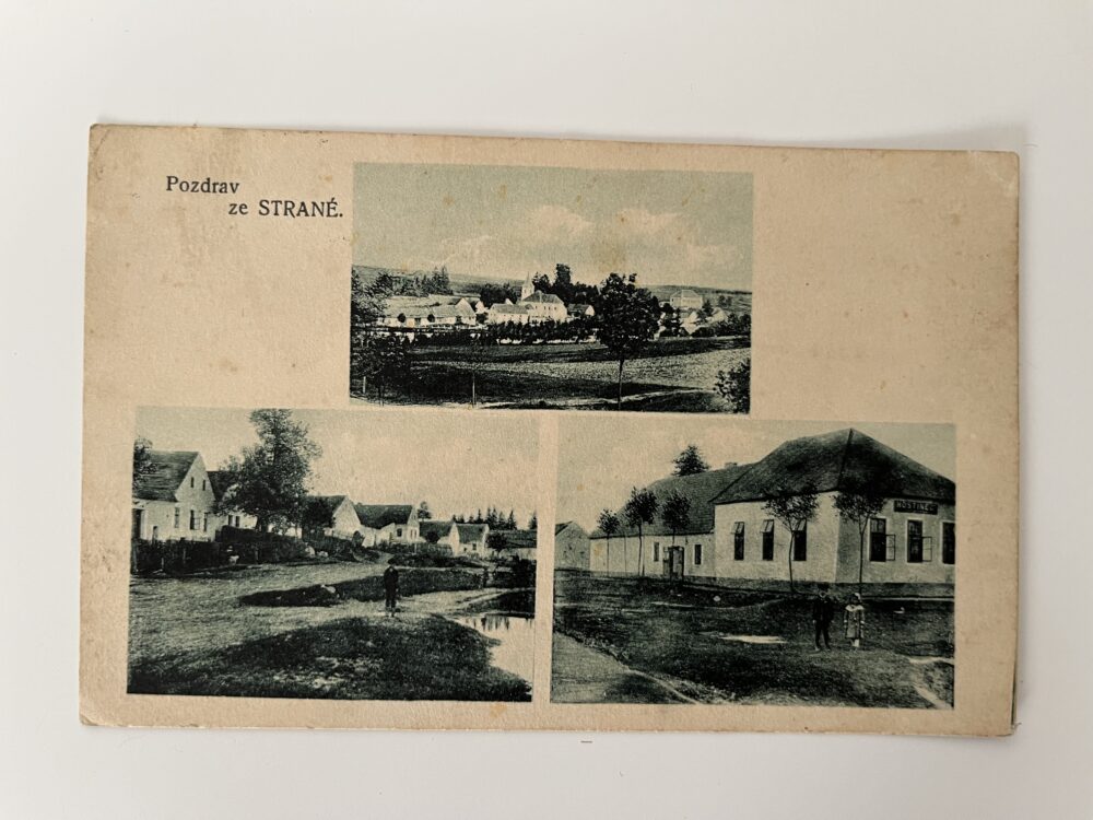 Pohlednice místopis - Pozdrav ze Strané, hostinec okres Pelhřimov?