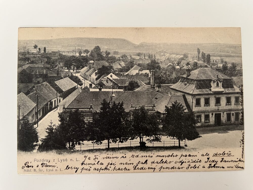 Pohlednice Lysá nad Labem, okres Nymburk r.1907 razítko do Ruska