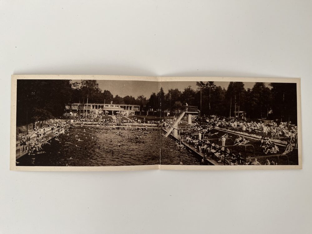 Pohlednice Letní koupaliště a plovárna Moravská Ostrava, 1.pol.20.st.