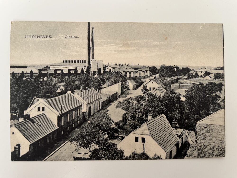 Pohlednice místopis Uhříněves - Cihelna, továrna městská čtvrť Praha 1931