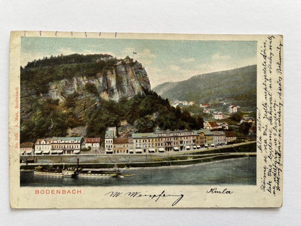 Pohlednice místopis Podmokly - Děčín, Rakousko-Uhersko