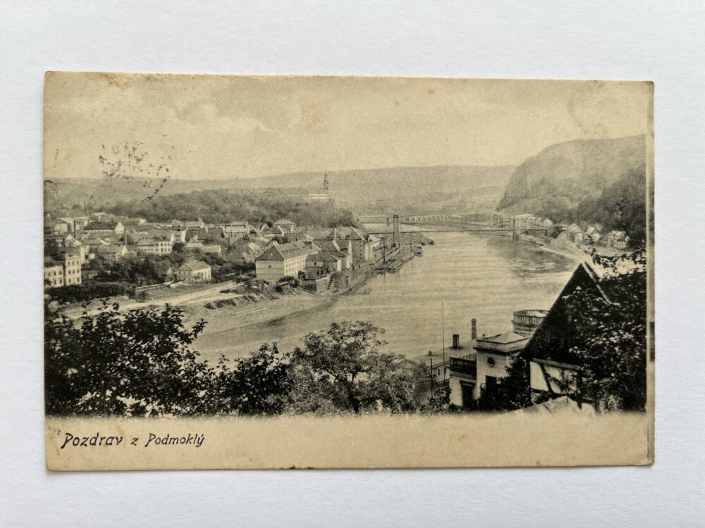 Pohlednice místopis Podmokly - Děčín Rakousko-Uhersko