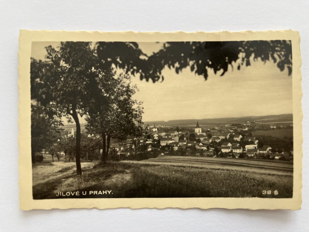 Pohlednice Jílové u Prahy, celkový pohled okres Praha-západ 1942