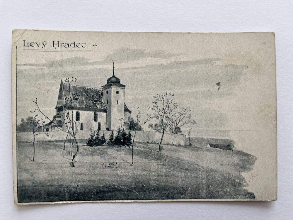 Pohlednice místopis Levý Hradec, okres Praha-západ