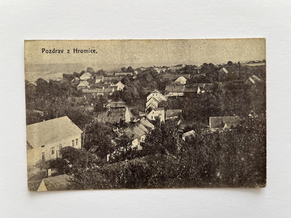 Pohlednice místopis Hromnice, celkový pohled okres Plzeň-sever