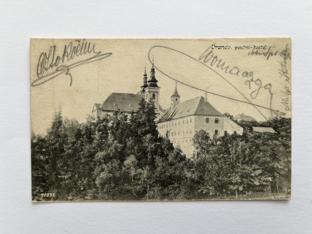 Pohlednice místopis Vranov - poutní kostel, okres Znojmo