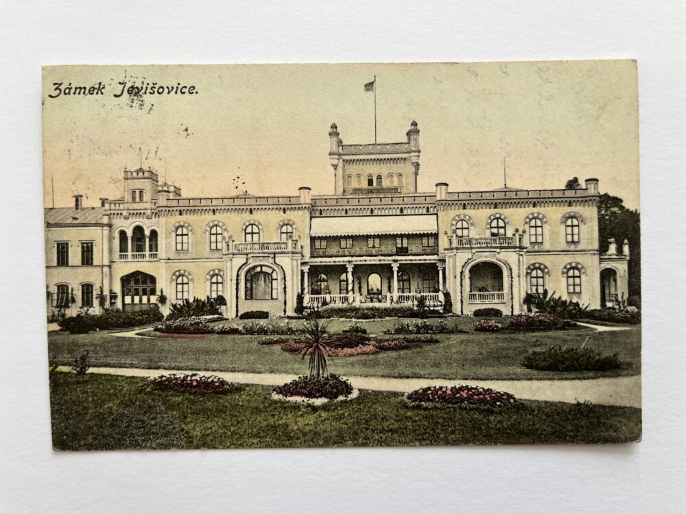 Pohlednice místopis Zámek Jevišovice, okres Znojmo Rakousko-Uhersko