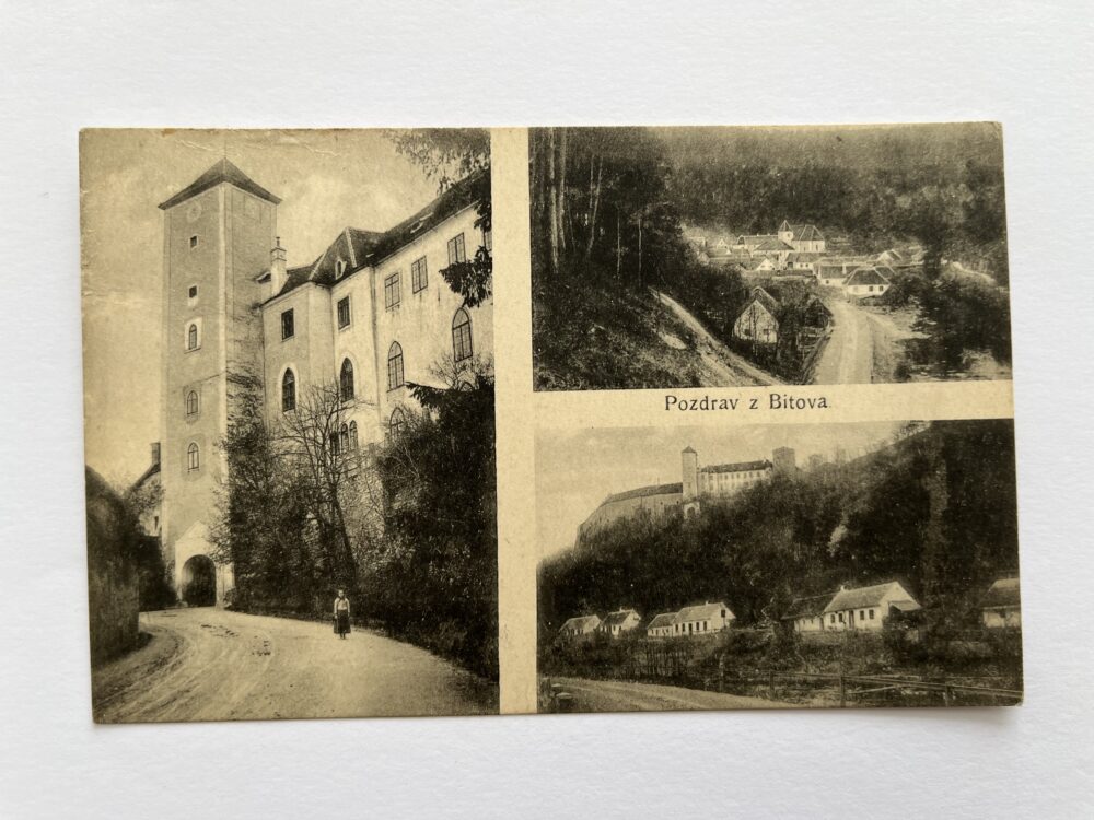 Pohlednice místopis BÍTOV, okres Znojmo koláž