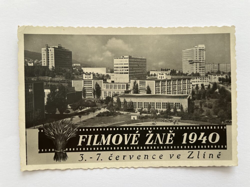 Pohlednice místopis Zlín - Filmové žně 1940, razítko