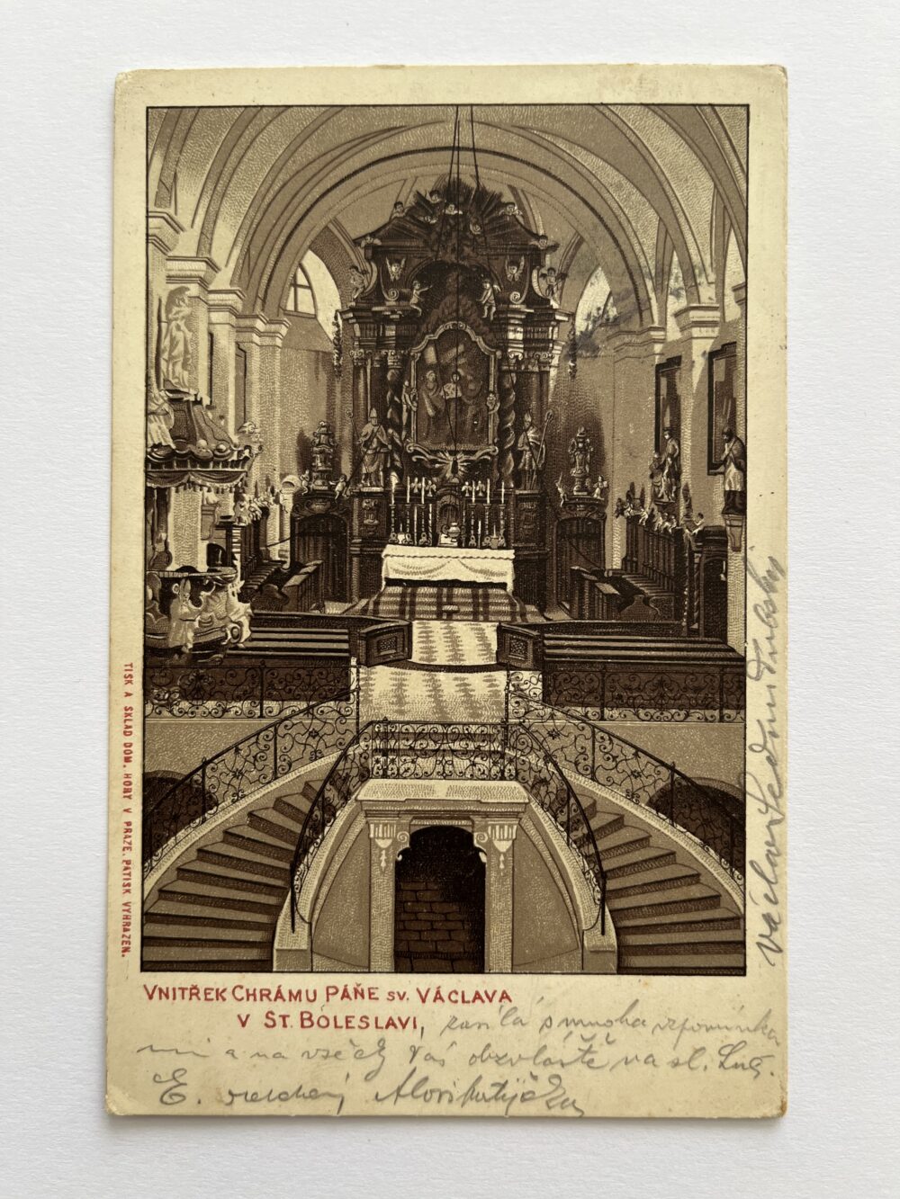 Pohlednice  Vnitřek Chrámu Páně sv. Václava ve Staré Boleslavi, RU