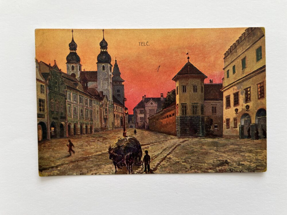 Pohlednice místopis Telč - Náměstí, okres Jihlava RU