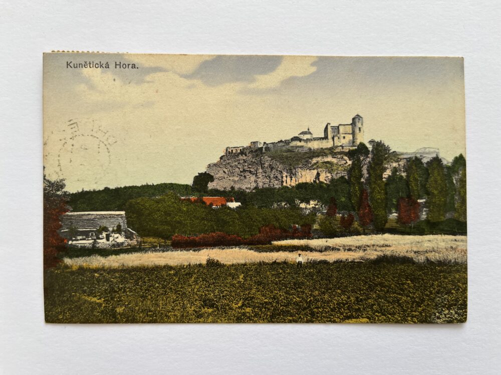 Pohlednice Kunětická Hora, okres Pardubice Rakousko-Uhersko