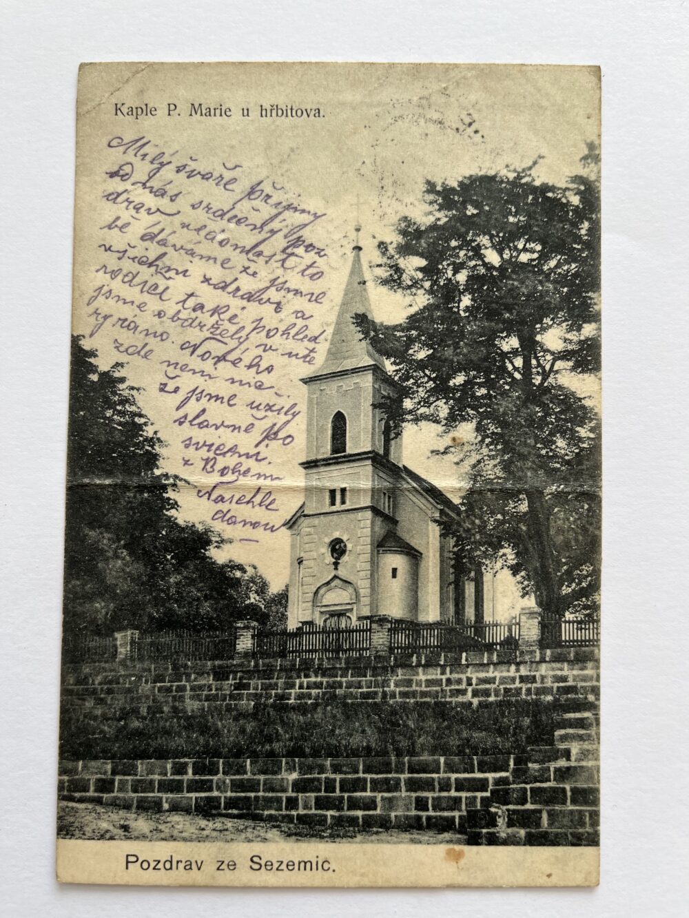 Pohlednice Sezemice - Kaple P. Marie u hřbitova, okres Pardubice RU