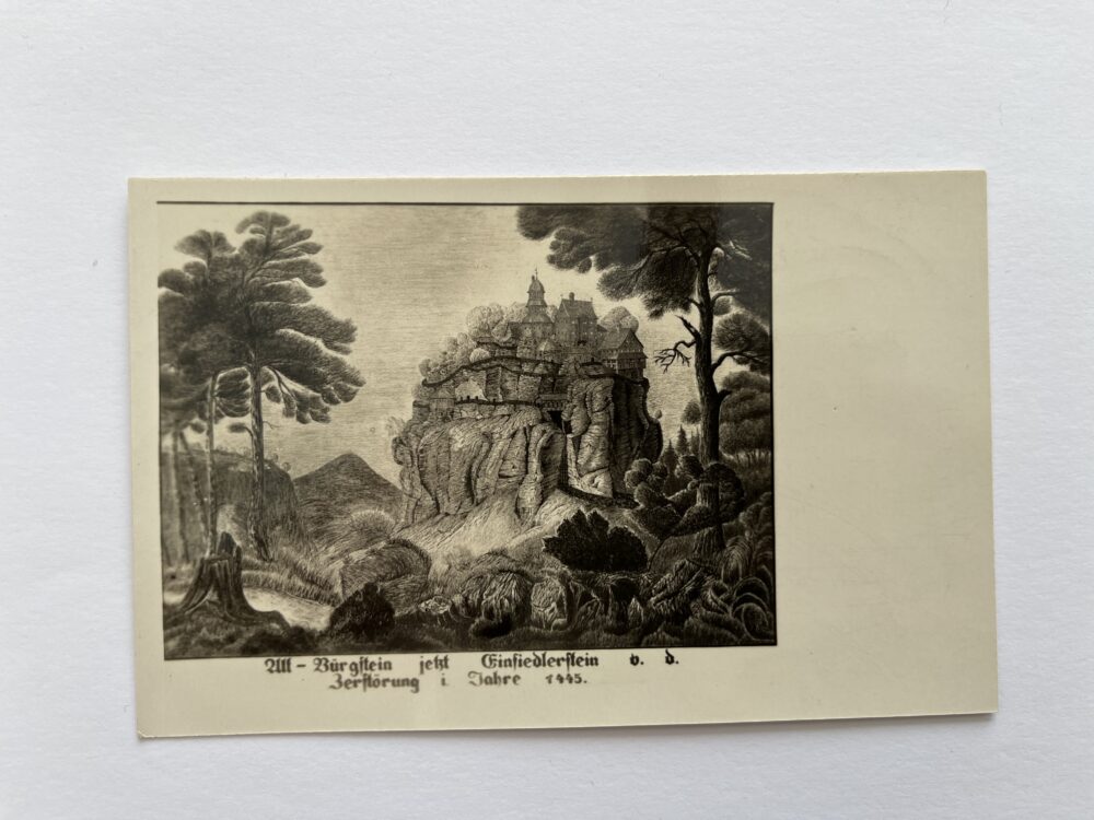 Pohlednice Skalní hrad - Sloup, okres Česká Lípa, razítko