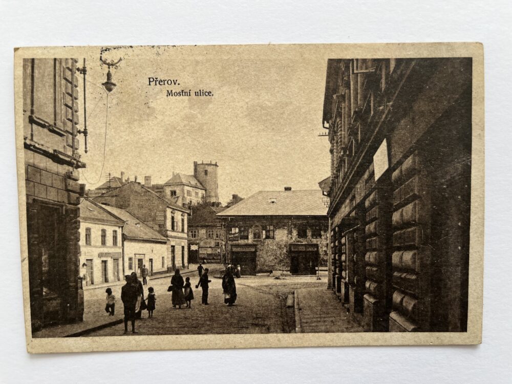 Pohlednice místopis Přerov Mostní ulice