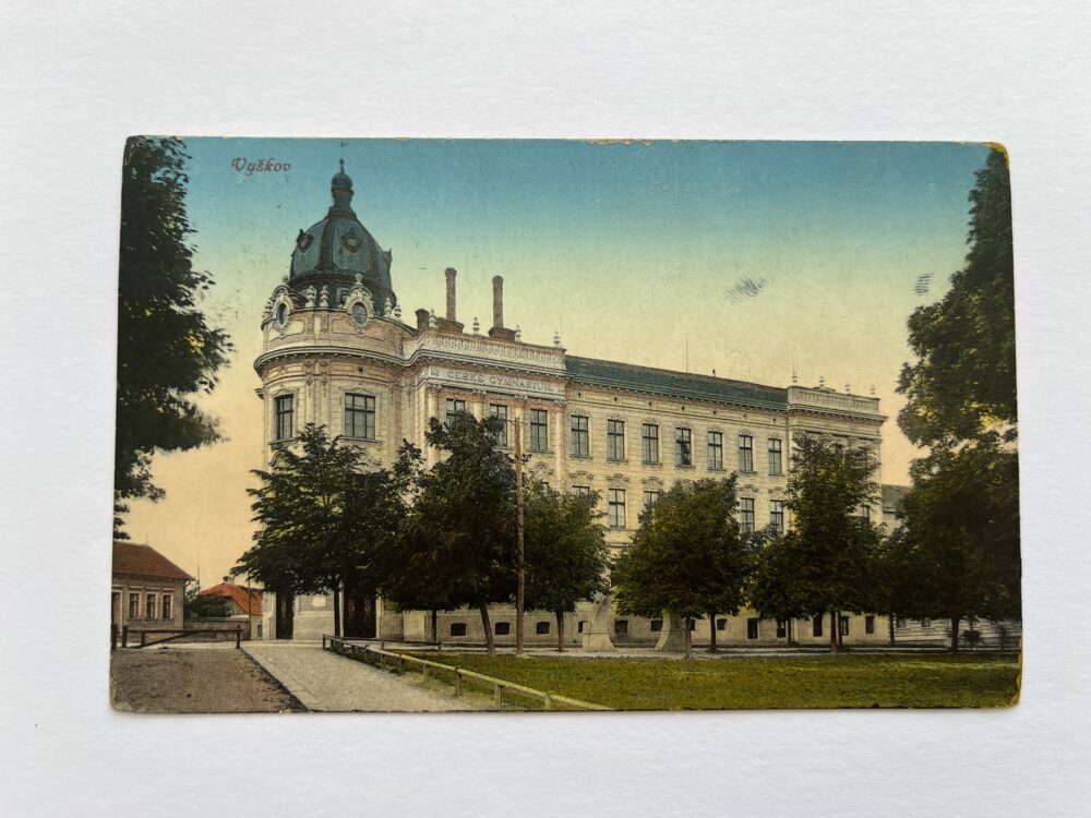 Pohlednice místopis Vyškov - České gymnázium r.1911