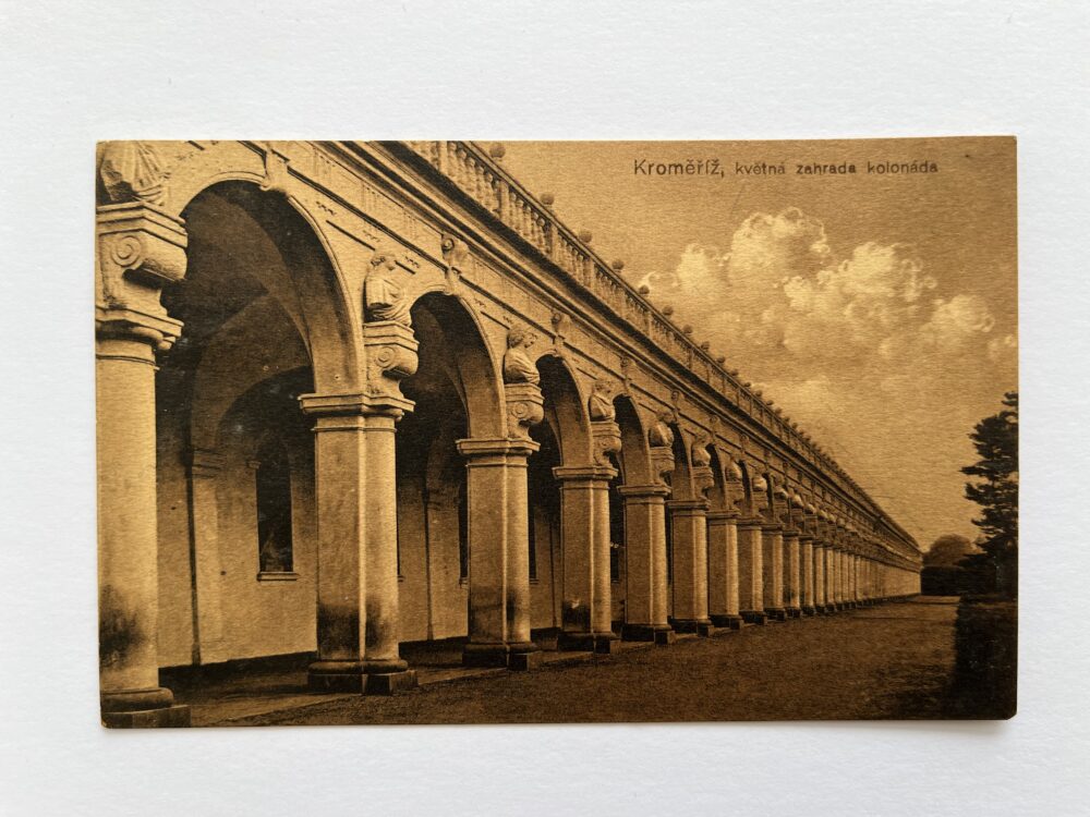 Pohlednice Kroměříž - květná zahrada - kolonáda, Rakousko-Uhersko