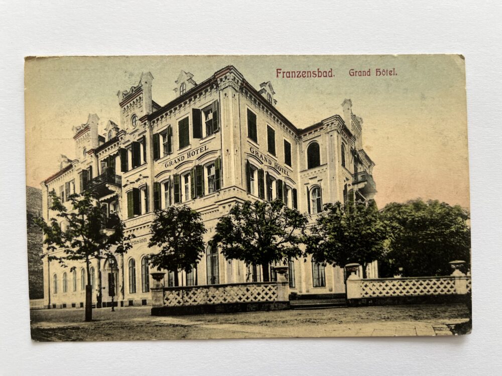 Pohlednice Františkovy Lázně - Grand Hotel, okr. Cheb Rakousko-Uhersko