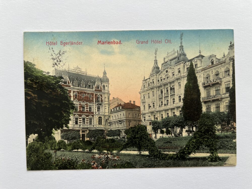 Pohlednice Mariánské Lázně Hotel Egerländer a Grand Hotel Ott, RU