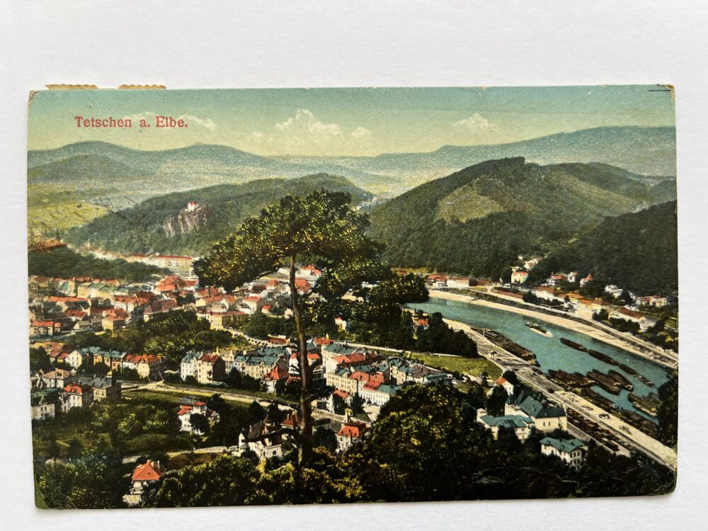 Pohlednice místopis Děčín / Tetschen a. Elbe  rok 1915