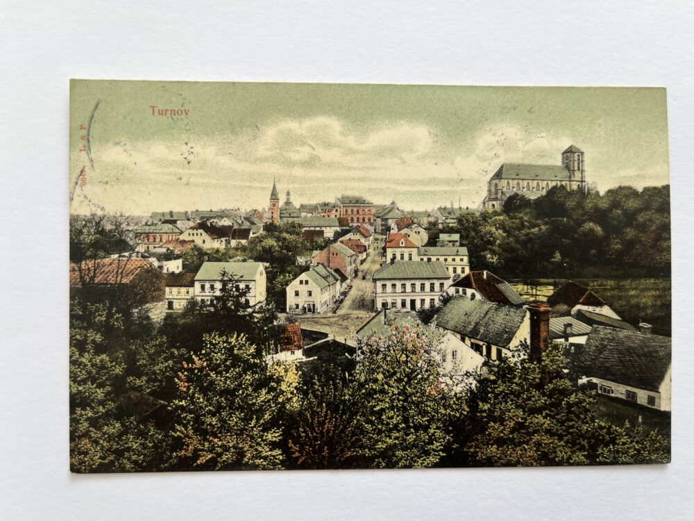 Pohlednice místopis Turnov, celkový pohled r.1906