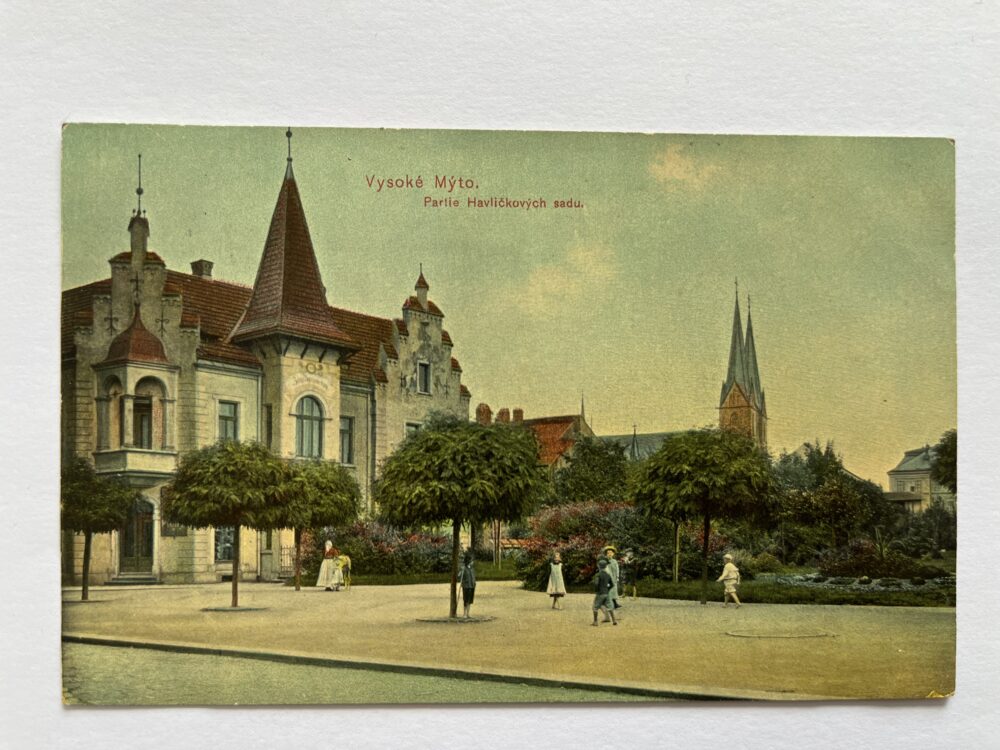 Pohlednice Vysoké Mýto Partie Havlíčkových sadů okr. Ústí n./Orlicí RU