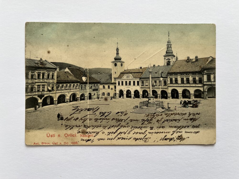 Pohlednice Ústí nad Orlicí - Náměstí, r.1906