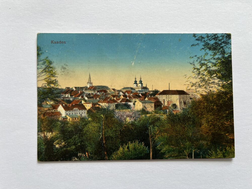 Pohlednice Kadaň - celkový pohled, okres Chomutov 1916