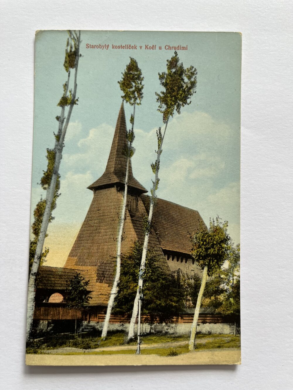 Pohlednice Starobylý kostel v Kočí u Chrudimi, okres Chrudim