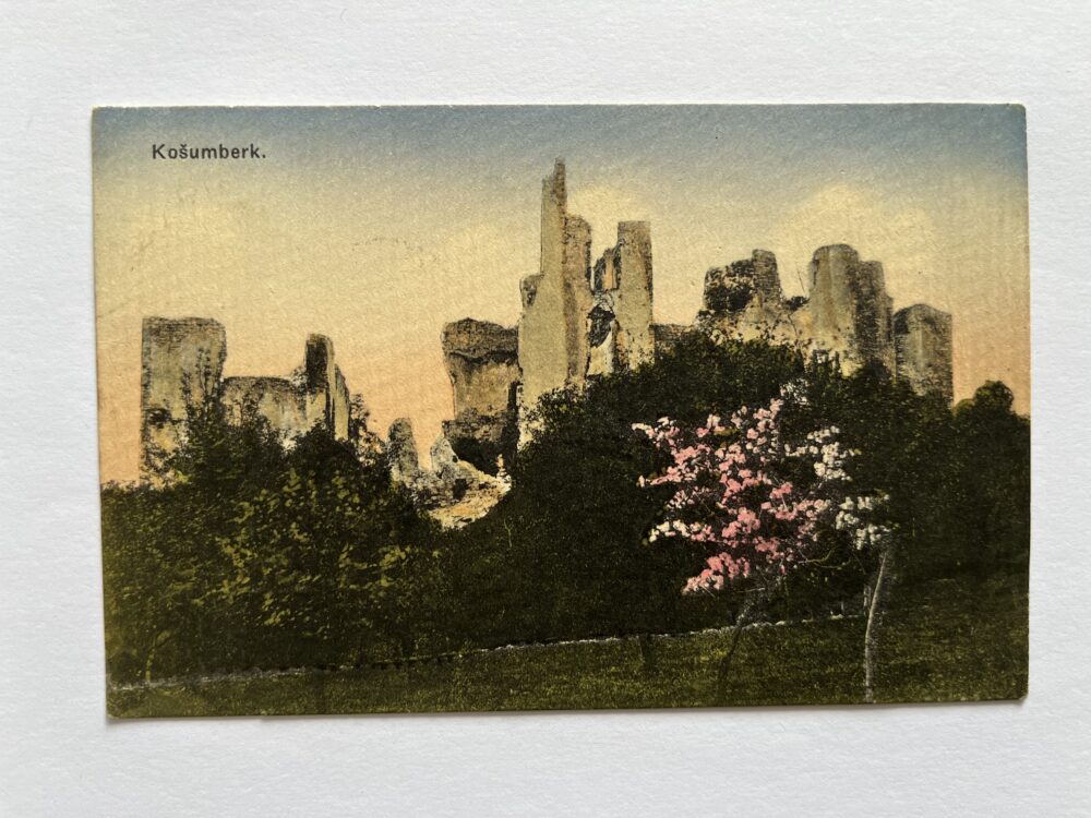 Pohlednice Košumberk zřícenina hradu, okres Chrudim Rakousko-Uhersko