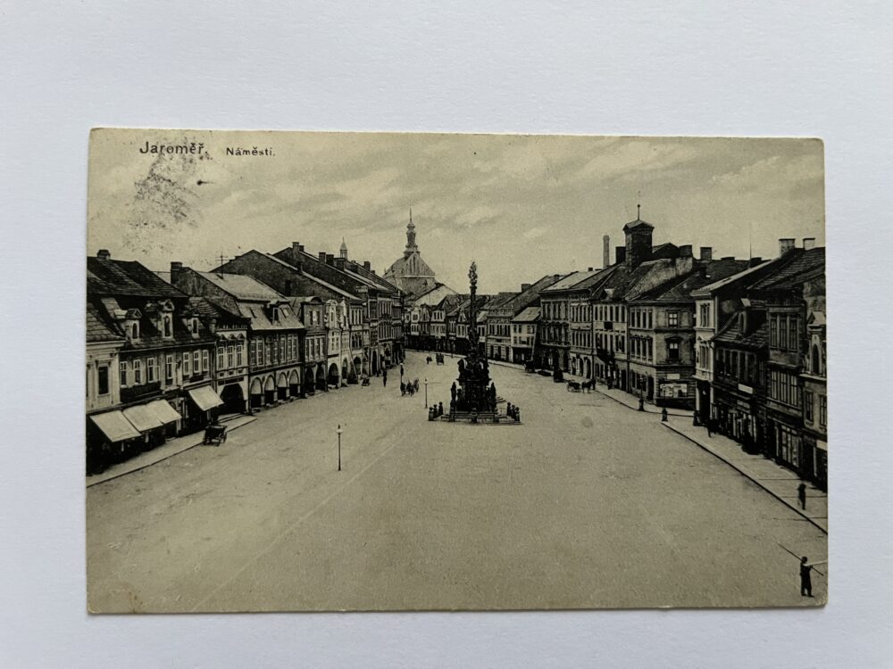 Pohlednice místopis Jaroměř - Náměstí, okres Náchod r.1917