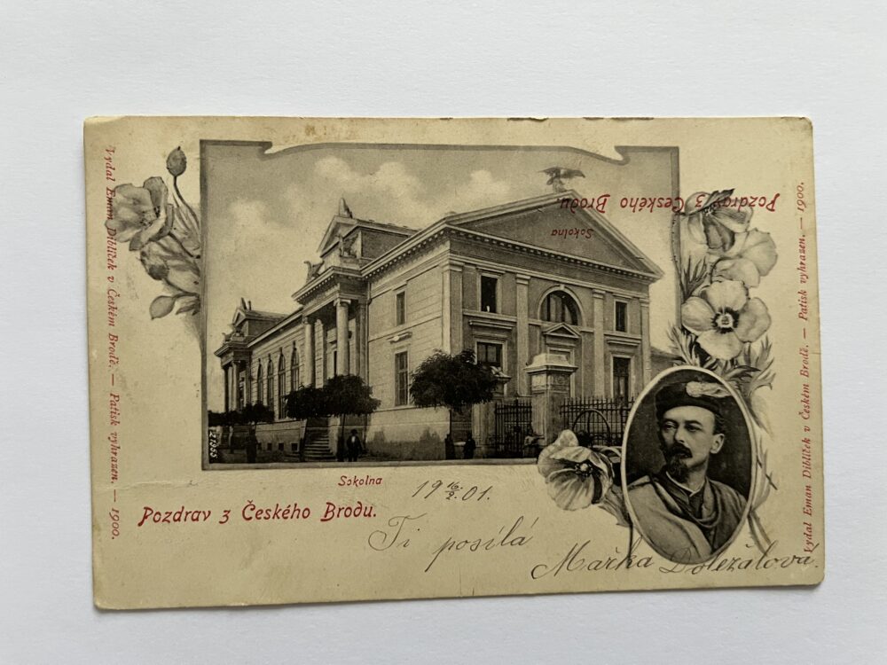 Pohlednice Český Brod - Sokolna, Miroslav Tyrš r.1900 okres Kolín
