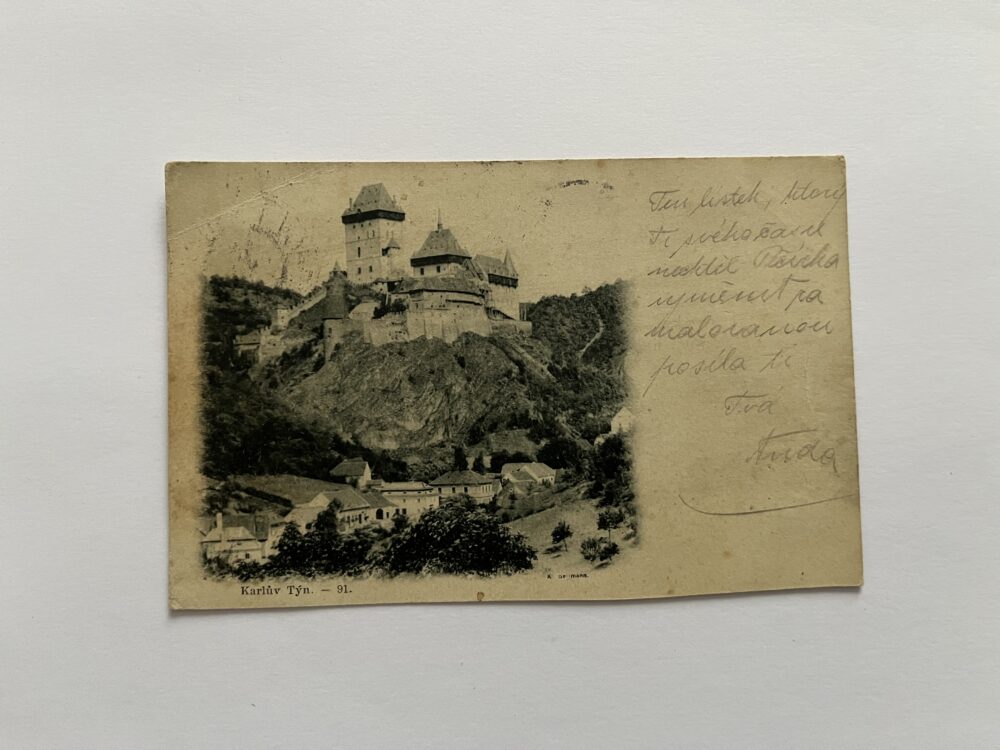 Pohlednice místopis Karlův Týn - Hrad, okres Beroun r.1898