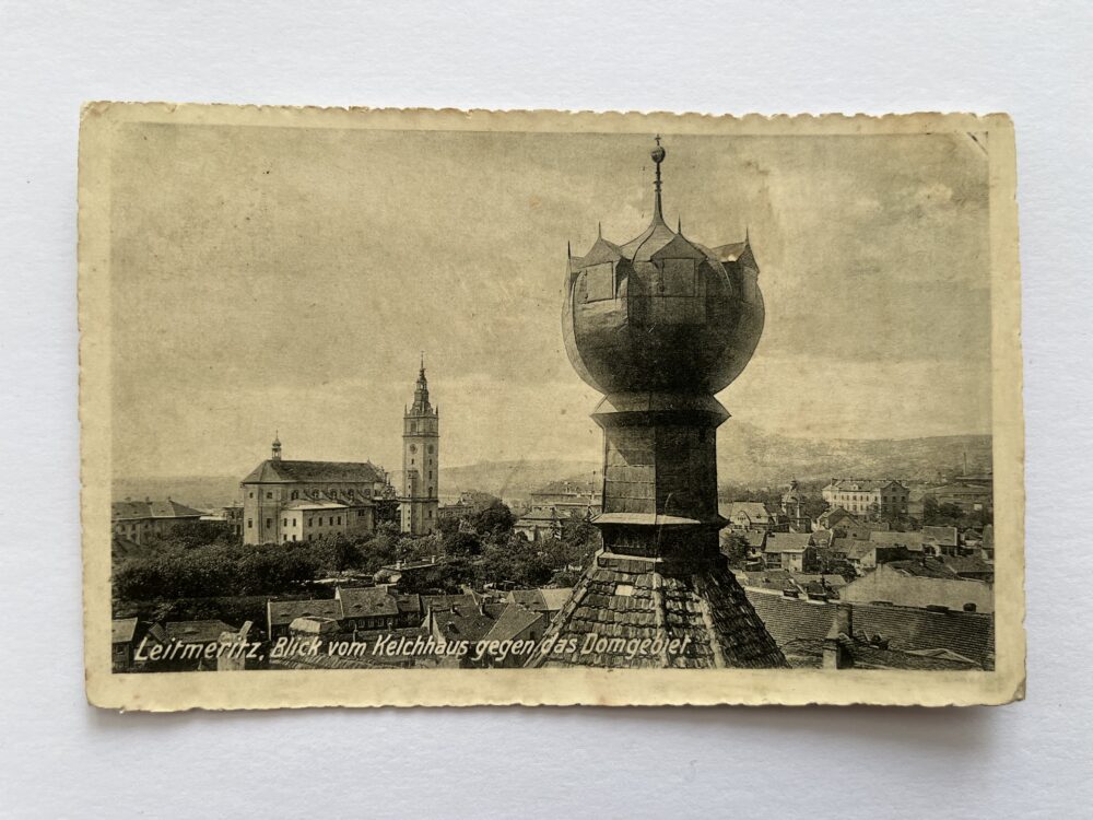 Pohlednice Litoměřice - Věž Kalich, Katedrála svatého Štěpána 1915