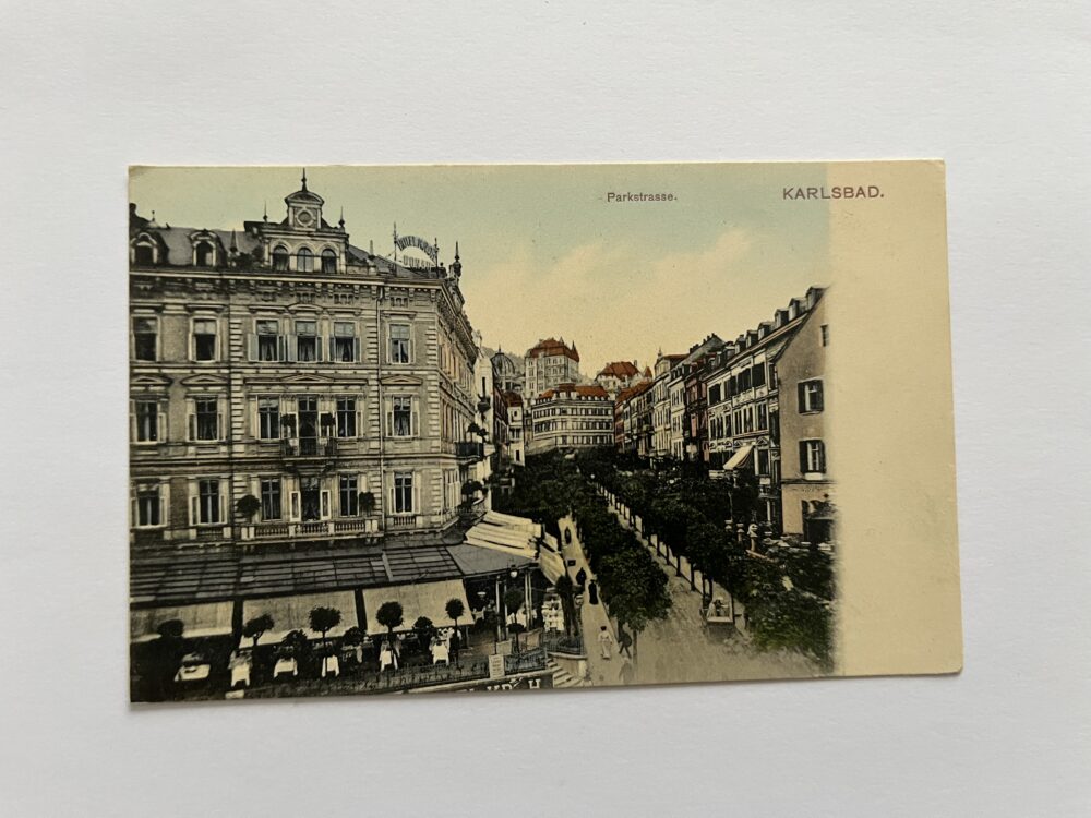 Pohlednice místopis Karlovy Vary - Parková ulice